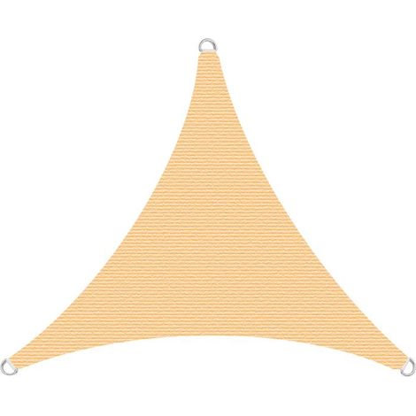 Sonnensegel Sonnenschutzsegel Sonnendach Sonnenschutz UV-Schutz Sichtschutz HDPE Beige / 3x3x3m (Dreieck)