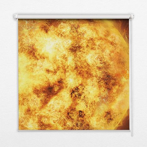 Store Enrouleur Intérieur pour Fenêtre - Store Tamisant - Store Enrouleur qui Laisse Passer la Lumière - Store Brise-Vue - Store - Store pour Intérieur - (100 cm x 140 cm) - Grille jaune (1/5)