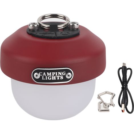 Lampe anti-insectes LED d'extérieur rechargeable IPX4 USB-C, en forme de pomme de pin rouge, idéale pour le camping. (1/5)