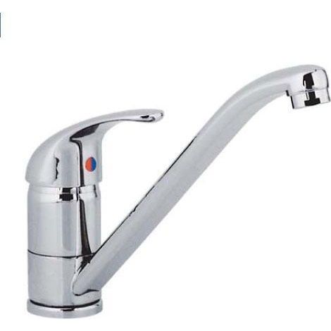 MISCELATORE RUBINETTO CANNA CUCINA LAVANDINO IN ACCIAIO MOD 9 0332