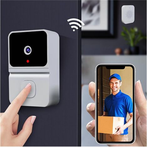 Smart Wireless Remote Video Doorbell Intelligent Visual Doorbell Home Interphone HD Night Vision WiFi Rechargeable Security Door Doorbell