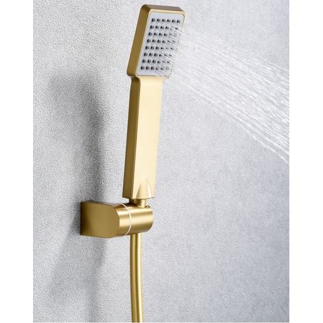 Ensemble de salle de bain avec mitigeur  Modèle PISA  Couleur Or  Finition Or brossé [ IMEX® ]