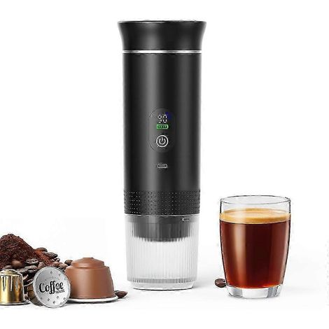 Machine à expresso portable 3 en 1 pour voiture, maison et camping - Noir Pro