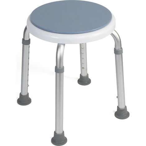Tabouret de douche pivotant twist chrome réglable