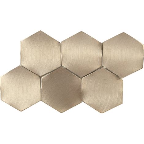 DUNE 188527 ICON GOLD 28x16,2 Mosaico Hexagonal 3D Aluminio Cepillado - ref: 188527 (1/2)