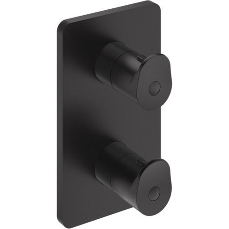 Façade externe Botte laiton 2 sorties Imperial Black - CRISTINA ONDYNA BT75276