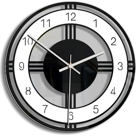Horloge Murale Style Nordique Silencieuse en Acrylique Transparent - Design Épuré et Contemporain pour la Décoration d'Intérieur - Fonctionne sur Pile
