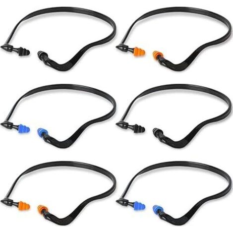Set of 6 earplugs for concerts, noise protection, hearing protection, reusable, noise reduction