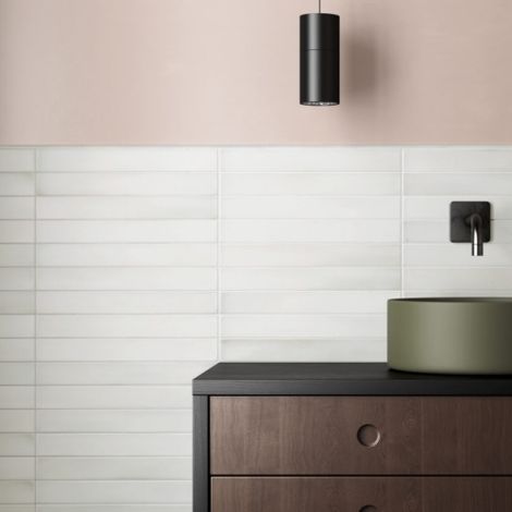 Faience Effet Zellige Blanc MASSIMO White 5x40cm (1m²) - Les Carreaux de Jean