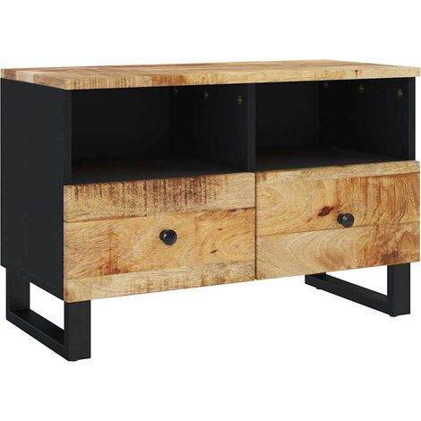 vidaXL Mueble de TV madera maciza de mango 70x33x46 cm (1/2)