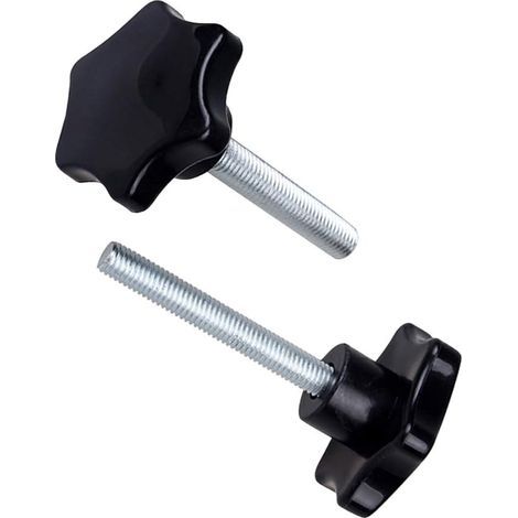 Pcs - Star Handle - Clamping Nut - Male Thread M10 M12 - For Machine Tools and Industrial Equipment - Black - 60x30mm (1/5)