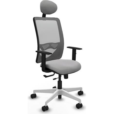 Chaise piqueras y crespo Zulema gris clair accoudoirs ajustables (1/2)