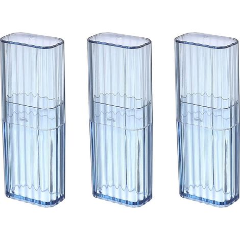 Lot de 3 Boîte à Coton Portable de Voyage, Distributeur de Cotons Tige Boîte de Stockage de Coton Anti-poussière, Organisateur Coton Tige Transparent avec Couvercle pour Voyage Famille Rangement (1/5)