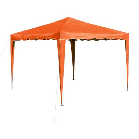 Pavillon Gartenpavillon Faltpavillon 3x3m orange Garten Partyzelt (1/6)