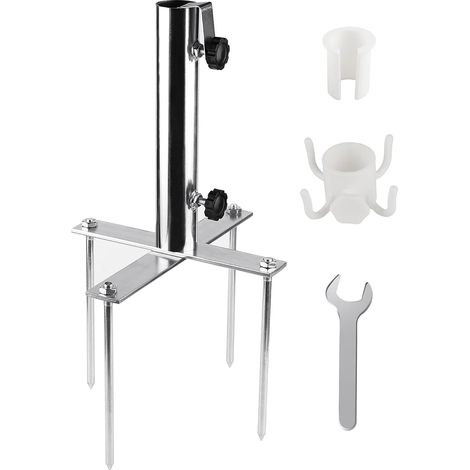 Pied de Parasol Socle pour Parasol Environ Ø29-41mm, Support de Parasol Amovible, Réglable Pied de Parasol, Pieds de Parasol Plage pour Pêche, Jardin, Plage (1/5)