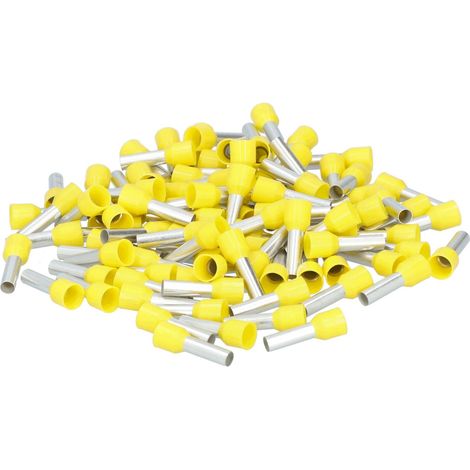 Aderendhülsen 6,0 mm² isoliert mit Kragen gelb 20/12 mm Beutel a 100 Stück (1/2)