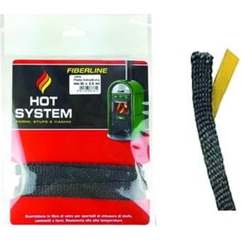 GUARNIZIONE IN FIBRA DI VETRO PER ALTE TEMPERATURE AUTOADESIVA mm.12x2,5 mt.