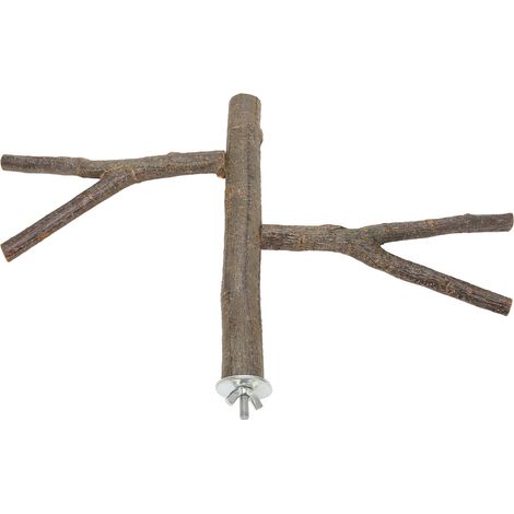 Perchoir en bois pour perchoirs, perchoir sans danger pour griffes, jouet de cage pour perroquets, perruches et inséparables. (1/5)