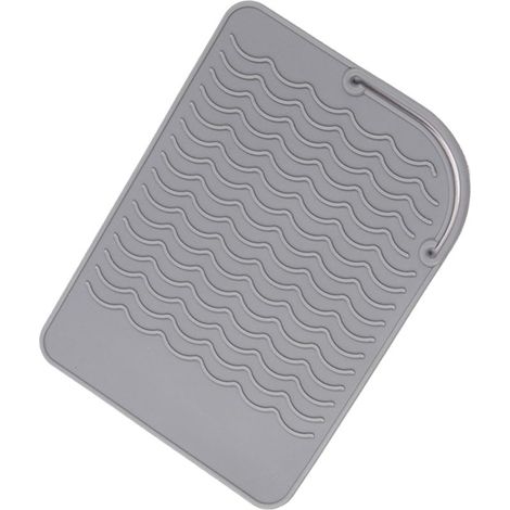Hitzebeständige Matte – Silikonmatte für Lockenstab und Glätteisen – Hält Temperaturen bis zu 230 °C stand – 2 Stück (1/5)