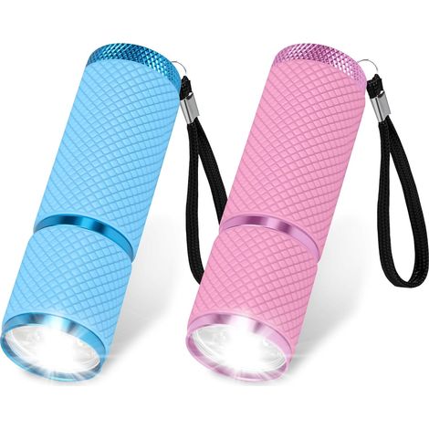 2 PCS Mini Lampe Torche, Lampe Torche LED Ultra Puissante, lampe torche pile, Jeu de lampe de Poche LED, 9mm petite LAmpe avec 9 lumières led (1/5)