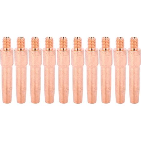 Embouts de Contact pour torche de soudage L45 MIG, buse conductrice en cuivre rouge pour Machine, 10 pièces (1/5)