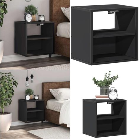 vidaXL Wand-Nachttisch Schwarz 40x31x39,5 cm (1/5)