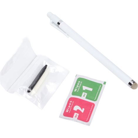 Stylets de précision en alliage d'aluminium haute durabilité pour tablettes, blanc