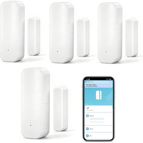 Capteur WiFi pour Portes et fenêtres: capteur de Contact Intelligent Compatible avec et Assistant (1/5)