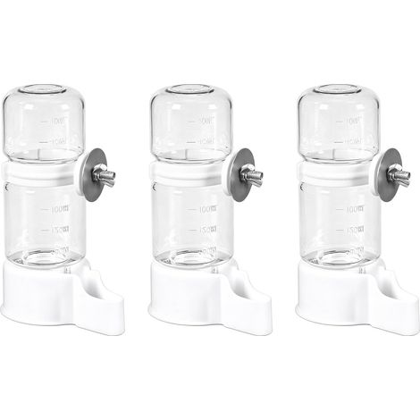 Lot de 3 Abreuvoirs Automatiques pour Oiseaux - Distributeur d'eau pour Cage à Perruches et Perroquets, Système Anti-Fuite, Facile à Installer (1/5)