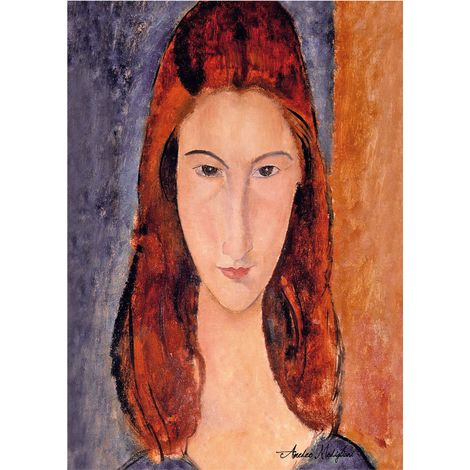 Riproduzione di dipinto Modigliani Jeanne Hebuterne decorativo incorniciato CASA