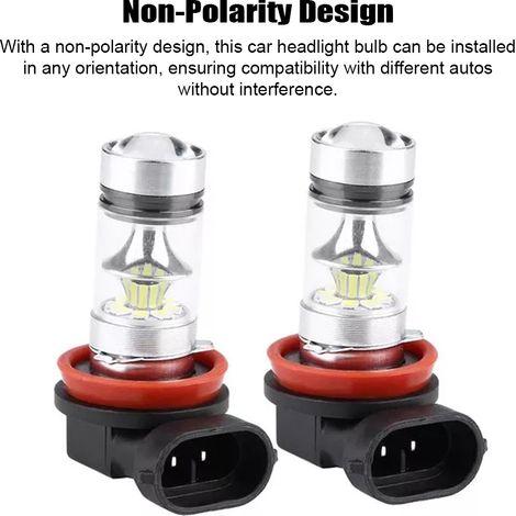 Ampoule de phare LED pour voiture, remplacement de phares antibrouillard à lumière blanche Super brillante, 1000 Lumens, 6000K. (1/5)