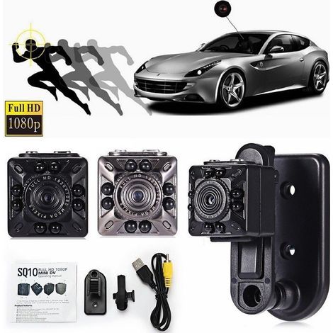 Mini Dv Telecamera Spy Cam Videocamera Infrarossi Sq10 Full Hd 1920x1080 360° (1/5)
