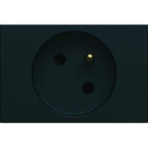 Hager WXF421N Toma de corriente especial para canaleta Gallery, 2 polos + tierra, 16 A, con luz nocturna