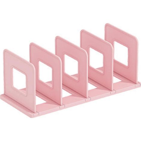 Organiseur de bureau porte-classeur sans couture et antidérapant rose (1/3)