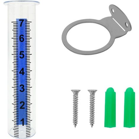 Pluviometro in plastica da 18 cm (7") – strumento di misurazione della pioggia per giardino o balcone – monitoraggio meteorologico (1/5)