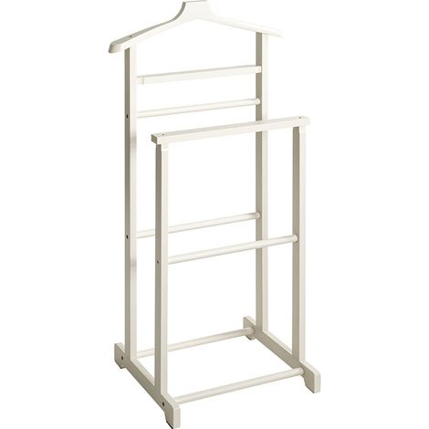 Valet de nuit valet de chambre en bambou massif coloris blanc – Longueur 48 x Profondeur 36 x Hauteur 97 cm (1/5)