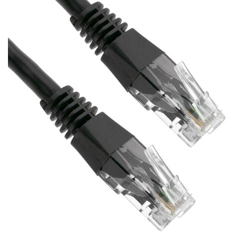BeMatik - Cable de red ethernet Cat. 6 UTP de 1 m de color negro