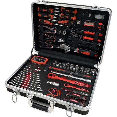 Mw Tools – Coffret d'outils 116 pièces en ABS léger – Douilles 1/4'' et 1/2'' – Rallonges et clés incluses – BTK116A (1/4)