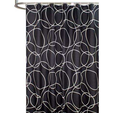 Tenda da doccia - JINFGERNE - 180x180 cm - Impermeabile - Nera - Contemporanea (1/5)