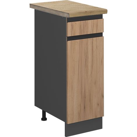 Meuble cuisine R-Line, Chêne de force doré, 30 cm , PT Chêne, Vicco