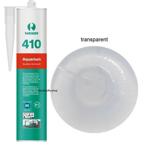 Ramsauer 410 Aquarium 1K Silikon Dichtstoff 310ml Kartusche transparent (1/4)