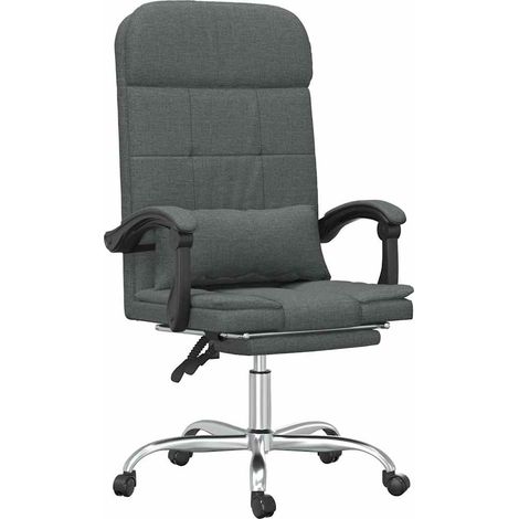 Maison Exclusive - Bürostuhl mit Massagefunktion Dunkelgrau Stoff (1/5)