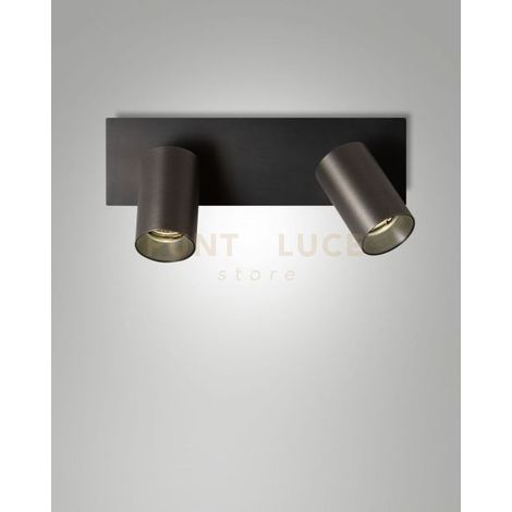 FLORES SPOT 2 LUCI CANNA DI FUCILE ORIENTABILE ATTACCO GU10