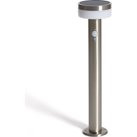 Balise Extérieure sur Pied Solaire LED 50cm Aluminium Ashier Argent (1/5)