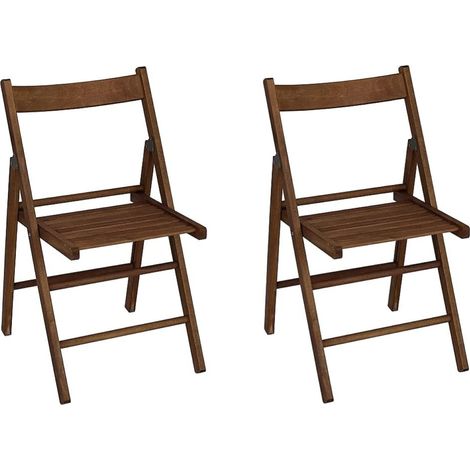 sedia pieghevole in legno noce per casa giardino campeggio richiudibile set 2 pz