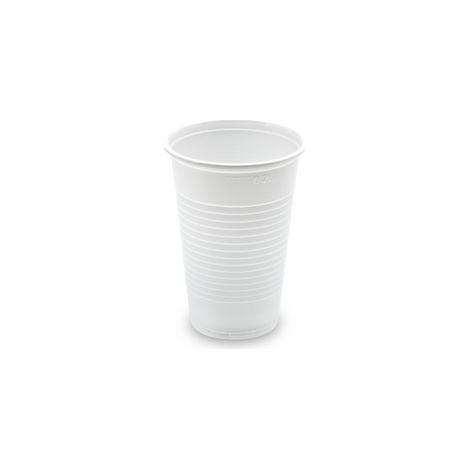 Vasos de plástico blancos para bebidas, 200 ml, 100 unidades