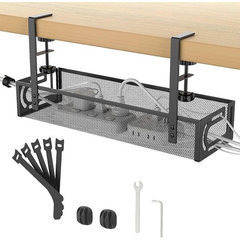 Plateau de Gestion de câbles sous la Table, Un Panier de câbles de Table Non percé pour Stocker Les rallonges, Un Clip de Finition de Fil sans vis et soigné pour la Maison, etc. (1/5)