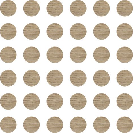36x Cache vis adhésif autocollant diamètre 25mm protection bouchon trou obturateur meuble table chaise maison, Chêne bardolino (1/4)