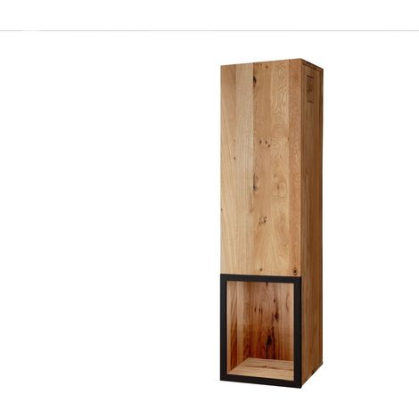 vetrina in legno di Quercia Selvatica/ Cerro 33x33x124 quercia naturale oliato FRANKFURT 102