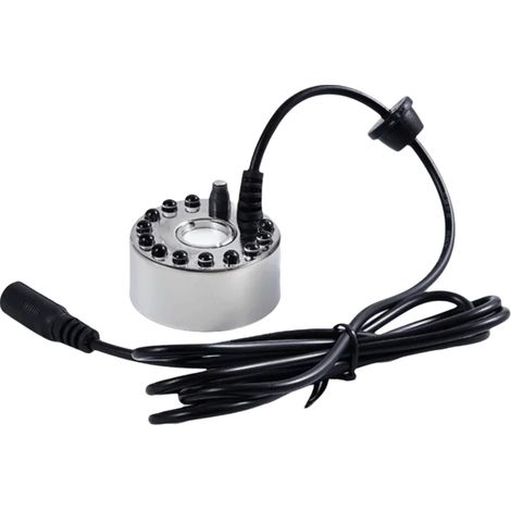 (Lumière Colorée) Brumisateur d'intérieur à lumière colorée avec tête de pulvérisation ultrasonique et transformateur 24 V pour l'aménagement paysager. (1/5)